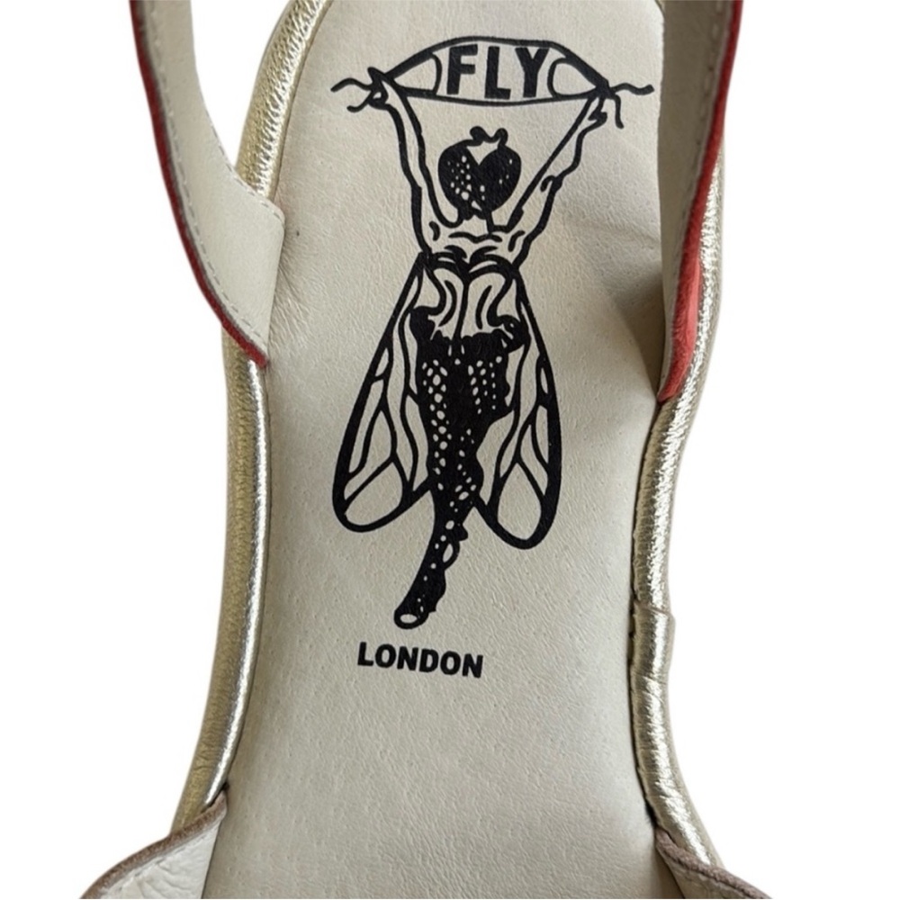 EUC Fly London Leather Cune Sandals Size 9 - 9.5 - Picture 5 of 10